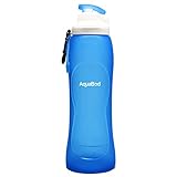 Aquabod Collapsible Water Bottle - BPA Free, 17oz, Leak Proof Silicone Foldable Sports Water Bottle, The Smart Hydration Solution