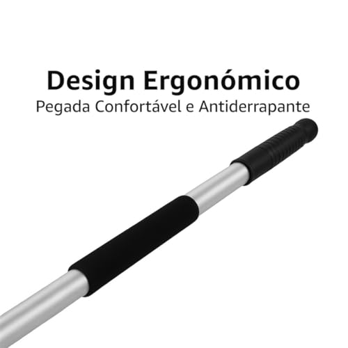 Rodo Janela Box Sacadas Profissional Limpador Vidros Com Cabo Extensível Preto Exclusivo
