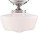 Regency Hill Floating Rustic Farmhouse Ceiling Light Semi Flush-Mount Fixture 12