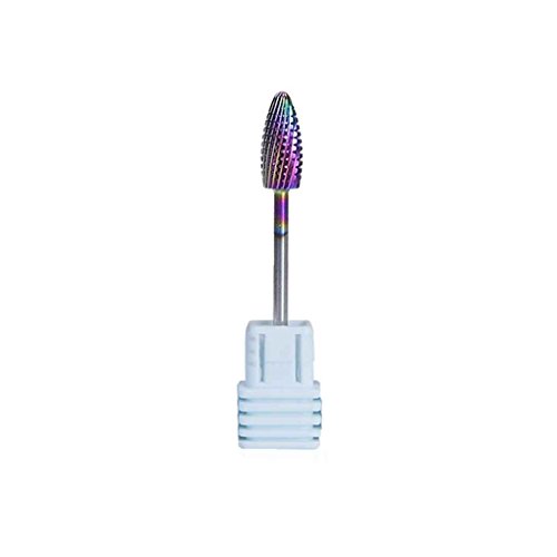 Zerama Rainbow Blue Tungsten Steel Nail Burrs Manicure Nail Art Drill Bits Electric Drill Accessories Grinding Head