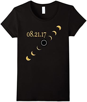 Womens Total solar eclipse 2017 t shirt Medium Black