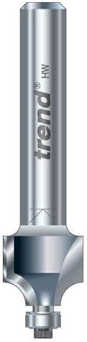 Trend Professional Miniature Round Over Radius 2.4mm Router Cutter, 1/4 Inch Shank, 9.5mm Cut Diameter & 9.5mm Cut Length