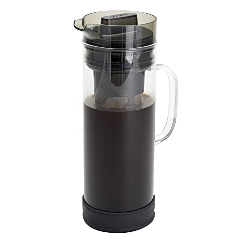 Primula Cold Brew Pour Over Glass Coffee Maker, Special Lid Seals In
