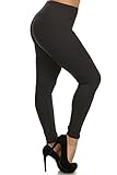 Leggings Depot Ultra Soft Women's Popular BEST Printed Plus Size Leggings Batch4 (Black)