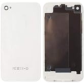 Housing Back Cover Battery Cover Replacement Repair Parts Compatible with iPhone 4, (White, with Component, HC)