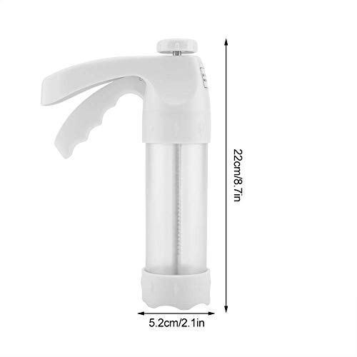YIYATOO Cookie Press Gun Set with 12 Discs and 6 Icing Tips - Multifunctional Cookie Press Biscuit Maker Cake DIY Decorating Gun Set Food Grade Plastic - Thumbnail 4