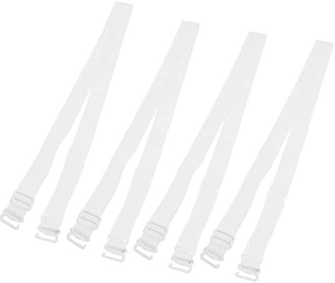 3 Pairs Adjustable Soft Plastic Transparent Straps for Bra and Clothing