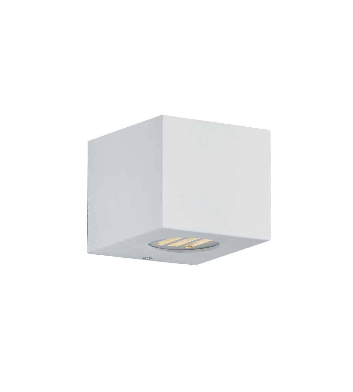 Reality Leuchten Cordoba R28222631 LED Outdoor Wall Light Plastic White Includes 2X 2 Watt LEDs Up and Down Lighting with Stencils