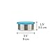 LunchBots 4.5 oz Stainless Steel Dressing Container for Condiments, Dips, Snacks, Dipping Sauce Cups with Silicone Lid, Fits in Lunch Bags and Bento Boxes - Set of 2 (Aqua)