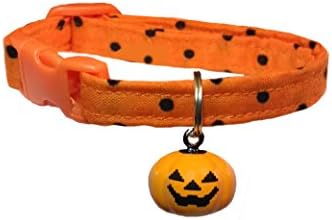 Halloween Cat and Kitten Safety Breakaway Collar With Pumpkin Bell