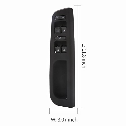 Master Window Switch, XINDELL Electric vw Power Door Control Panel Car Drivers Side Electric Window Controls with Panel Vehicle Auto Trim Bezel for VW Passat Golf Jetta MK4 New Lavida