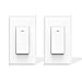 Smart Light Switch, Maxcio WiFi Smart Switch, Compatible with Alexa and Google Home, Remote Control with Timing Funtion, No Hub Required, 15A - 2 Packs (Neutral Wire Required)