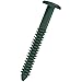 Pack of 12 Vinyl Shutter Fastener Spike Loks for Installing Decorative Exterior Vinyl Shutters (Heritage Green)
