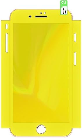 EiZiTEK Screen Protector film set Compatible with Apple iPhone 8, case Friendly 5d wrap Around Design, Protects Front and Sides, Durable Shock Absorbing tpu film, Clear, 2 pack