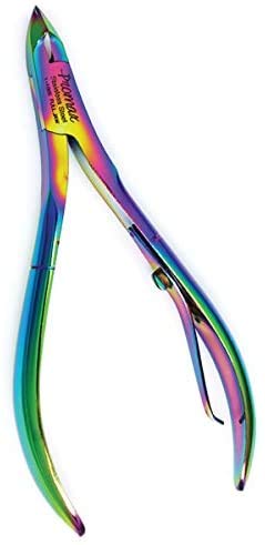 ProMax Professional Grade Cuticle Nipper-Cutter-Clipper 1/2 Jaw Made of High Grade Multi Titanium Stainless Steel - with Single Spring, for Nail Art Tool and Manicure and Pedicure-10-10001