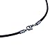 Moneta Jewelry 3mm Black Genuine Leather Necklace, Stainless Steel Clasp, 16-30” Cord, Made in USA
