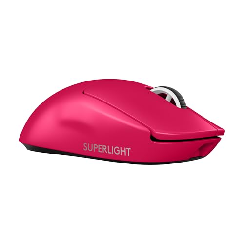 Logitech G PRO X Superlight 2 kabellose Gaming-Maus, 60 g Pro-Grade-Maus mit 5 programmierbaren Tasten, 44K-DPI-Sensor, 8.000 Hz Signalrate, USB-C-Ladefunktion für PC/Mac - Rot
