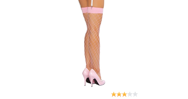 baby pink fishnet stockings