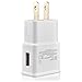 2 Amp Rapid Wall Charger & Data Cable for Samsung Galaxy Note 1 2 3 4 5 Edge Bundle -Bulk Packaging- w allsales1955 Brand American Flag Sticker (White)