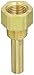 PIC Gauges TW-BR02-22S2 Brass Standard Thermowell for Industrial Bimetal Thermometers, Stepped Style, 2-1/2