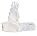Children Goatskin Leather Beekeeper's Glove with Long Canvas Sleeve & Elastic Cuff (Medium)