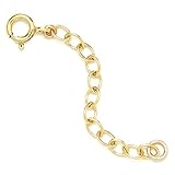 BENIQUE Necklace Extenders for Women Men - 14K Gold Filled Chunky Chain, Jewelry Bracelet Extension, Heavy Duty, Durable Strong Removable, Made in USA 2