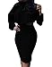 Allegrace Women Sexy Long Sleeve Turtleneck Cloak Cape Bodycon Party Evening Dresses