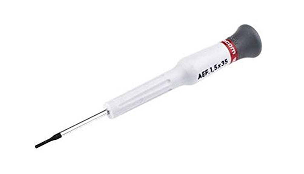 FACOM Hand Screwdriver Micro-Tech Ceramic Blade Anti-Static Slotted 1.5 x 35 mm, Pack of 1, AEF.1.5 x 35