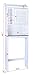 Spirich Home Bathroom Shelf Over The Toilet, Bathroom Cabinet Organizer Over Toilet with Louver Door,White (Black Shelf)