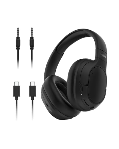 Belkin SoundForm Isolate Bluetooth Over-Ear Headphones - Hybrid Active Noise Ca…
