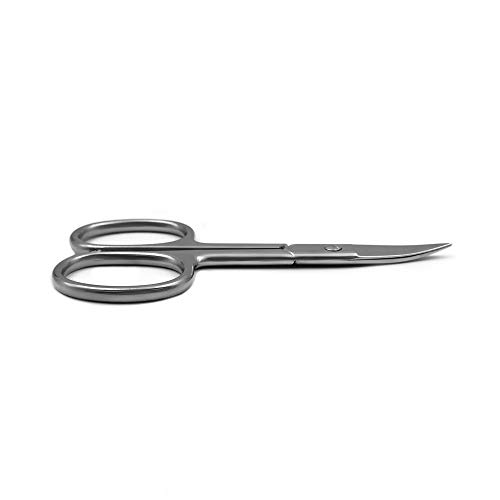 IVON Curved Blade Stainless Steel Small Scissors for Manicure, Nail, Cuticle Trimming, Eyebrow, Grooming, Mustache, Beard, Public Hair for Men & Women