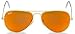 Ray Ban 3025 Aviator RB 3025 112/69 58mm Matte Gold Frame w/ Brown Mirror Orange