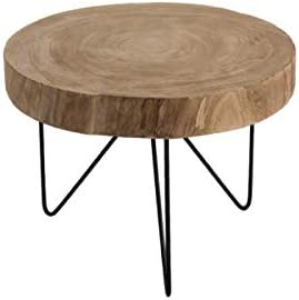 J Line By Jolipa Bout De Canape Rond En Bois Massif Paul Amazon