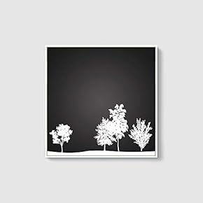 Framed Canvas Wall Art for Living Room, Bedroom Abstract Trees Canvas Prints for Home Decoration Ready to Hang - 16x16 inches