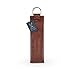 Viski Admiral Brown Leather Wine Tote, Carrier for Single Bottle