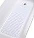 TIKE SMART Extra-Long Non-Slip Bathtub & Shower Mat 39”x16” (Smooth/Non-Textured Tubs Only) Safe, Clean, Machine-Washable, Superior Grip&Drainage, Vinyl, Opaque White