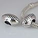 Hoobeads Sports USA Football 925 Sterling Silver Bead Fits Europen Style Bracelets