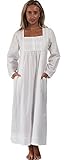 The 1 for U 100% Cotton Nightgown Vintage Design with Pockets - Victoria
