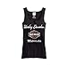 Harley-Davidson Official Women's Classic Notch Neck Tank, Black