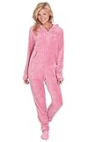 PajamaGram Women's Hoodie-Footie Fleece Onesie Pajamas