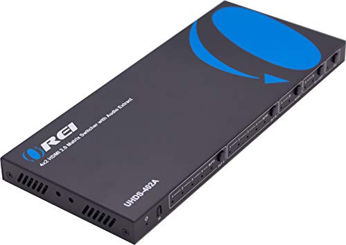 4K HDMI Matrix Switch 4 X 2 by Orei Switcher 18G UltraHD with Arc Supports Upto 4K @ 60Hz & 1080P IR Audio Extractor Arc EDID HDCP 2.- Remote Control - Full Matrix Selection