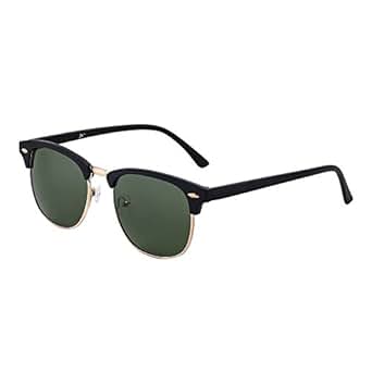 Retro Clubmaster Sunglasses Semi Rimless Browline