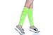Kimberly's Knit Women 80s Neon Pink Running Headband Wristbands Leg Warmers Set （Black）