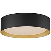 ET2 Echo - 25W 1 LED Flush Mount-4.25 Inches Tall and 16 Inches Wide-Black/Gold Finish