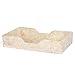 Creative Home Natural Champagne Marble Rectangular Guest Towel Organizer Tray, 9.5
