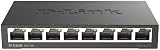 D-Link DGS-108 8-Port Gigabit Unmanaged Metal Desktop Network Switch Black view 2