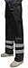 Mens Hi Viz Waterproof Rain Over Trousers High Vis Visibility Pants Black