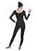 Ensnovo Womens Spandex Bodysuit Long Sleeve Scoop Neckline Footless Unitard