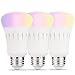 LOHAS Smart Lighting LED Light Bulbs A19 Dimmable Daylight White Ambiance Lights, Multicolored WiFi LED Smart Bulb, 60W Replace Smartphone Voice Control Lighting Compatible with Alexa, UL Listed 3Pack