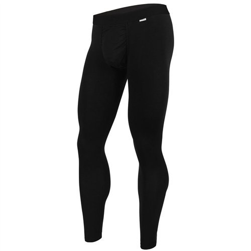 MyPakage Men's Weekday First Layer Base Layer Bottom, Black/Black, X-Large
